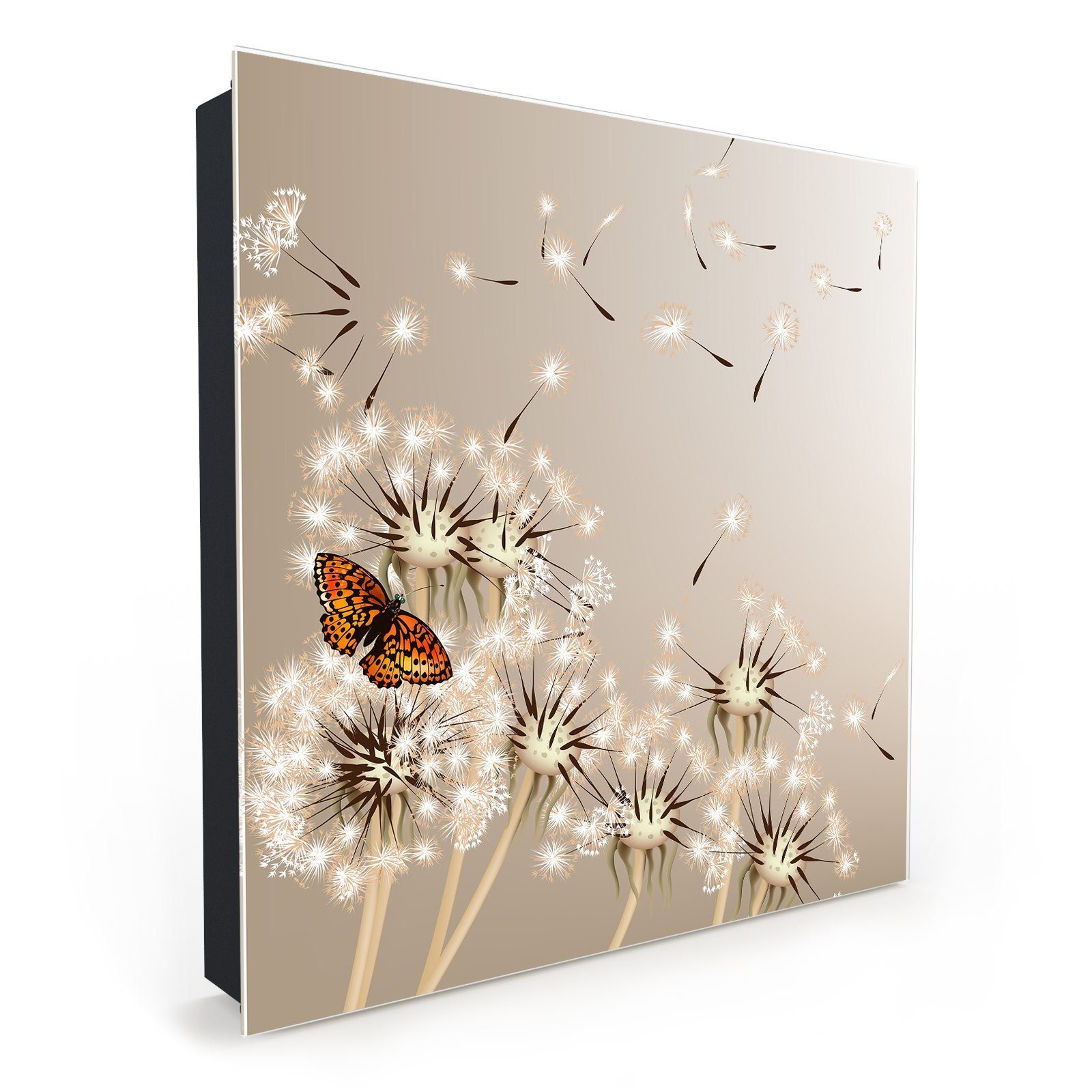 Primedeco Schlüsselkasten Magnetpinnwand mit Glasfront Löwenzahn günstig online kaufen