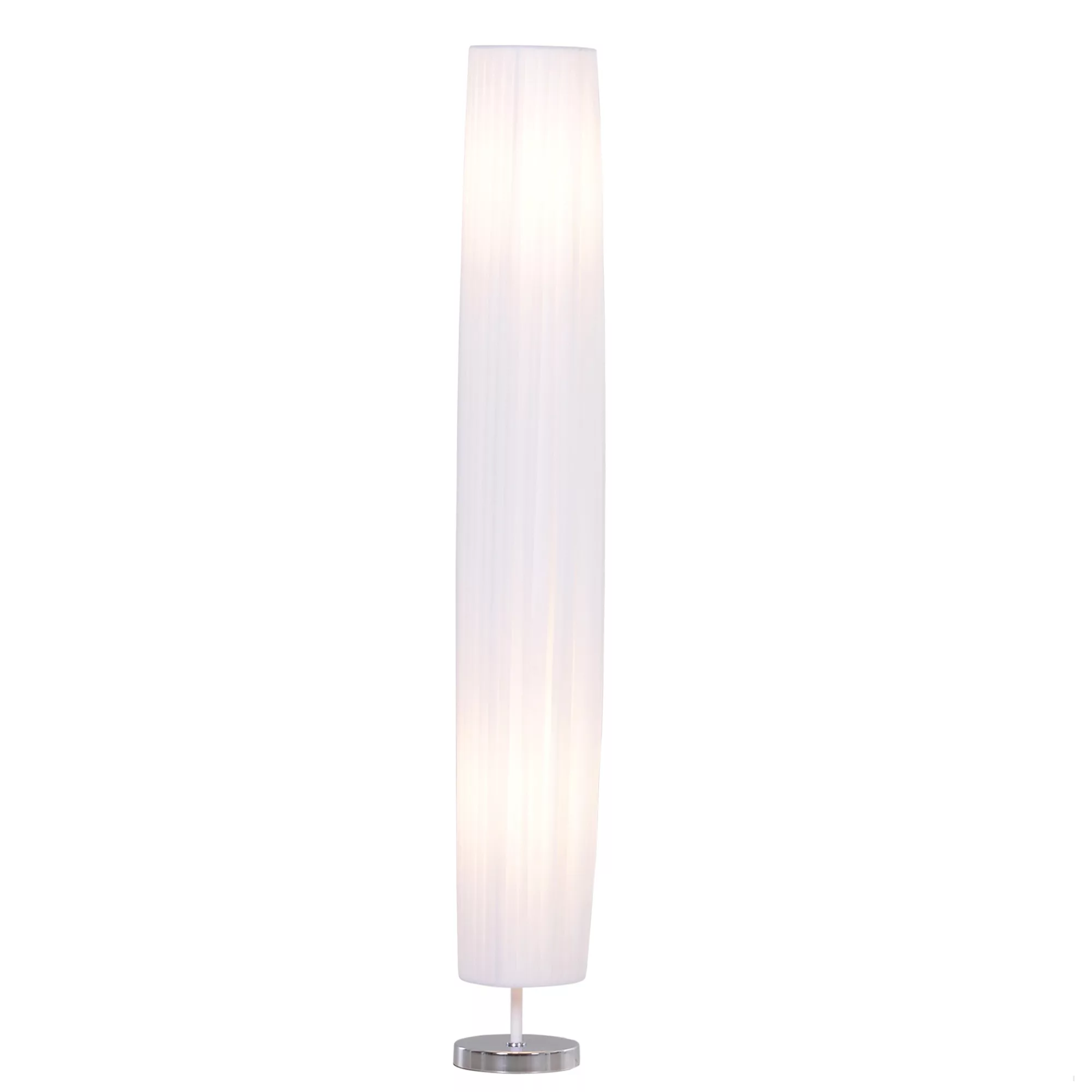 HOMCOM Stehleuchte elegante Standlampe E27 aus Edelstahl & Polyester, Weiß, günstig online kaufen