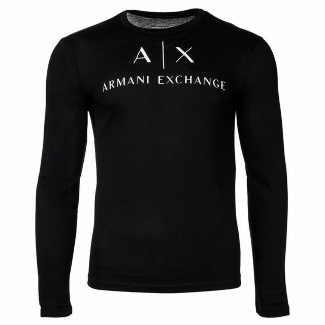 ARMANI EXCHANGE T-Shirt Herren Langarmshirt - Longsleeve, Rundhals, Logo günstig online kaufen