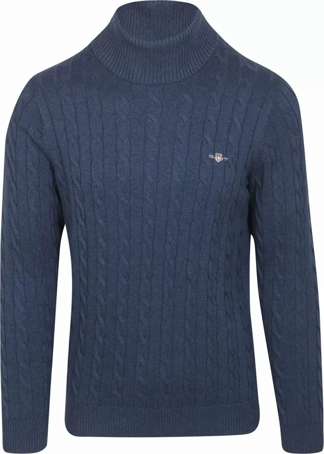 Gant Rollkragenpullover Cable Navy - Größe XXL günstig online kaufen