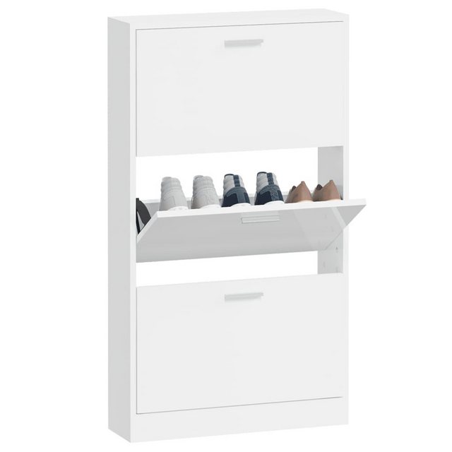 vidaXL Schuhschrank Schuhschrank Räuchereiche 59x17x108 cm Spanplatte günstig online kaufen