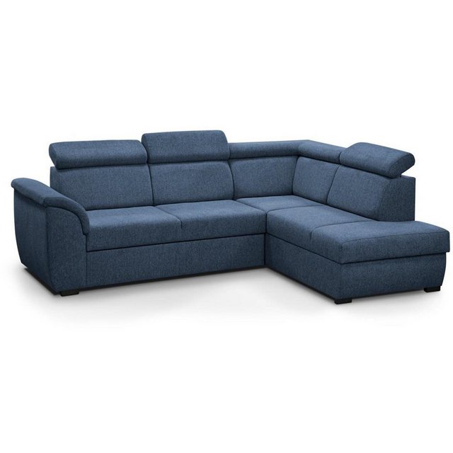 Beautysofa Ecksofa Madera, mit Schlaffunktion, Bettkasten, verstellbare Kop günstig online kaufen