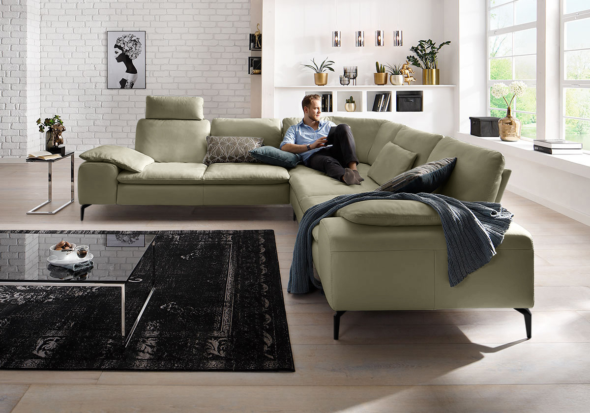 W.SCHILLIG Ecksofa "valentinoo, Designsofa, elegant und bequem, L-Form", (S günstig online kaufen