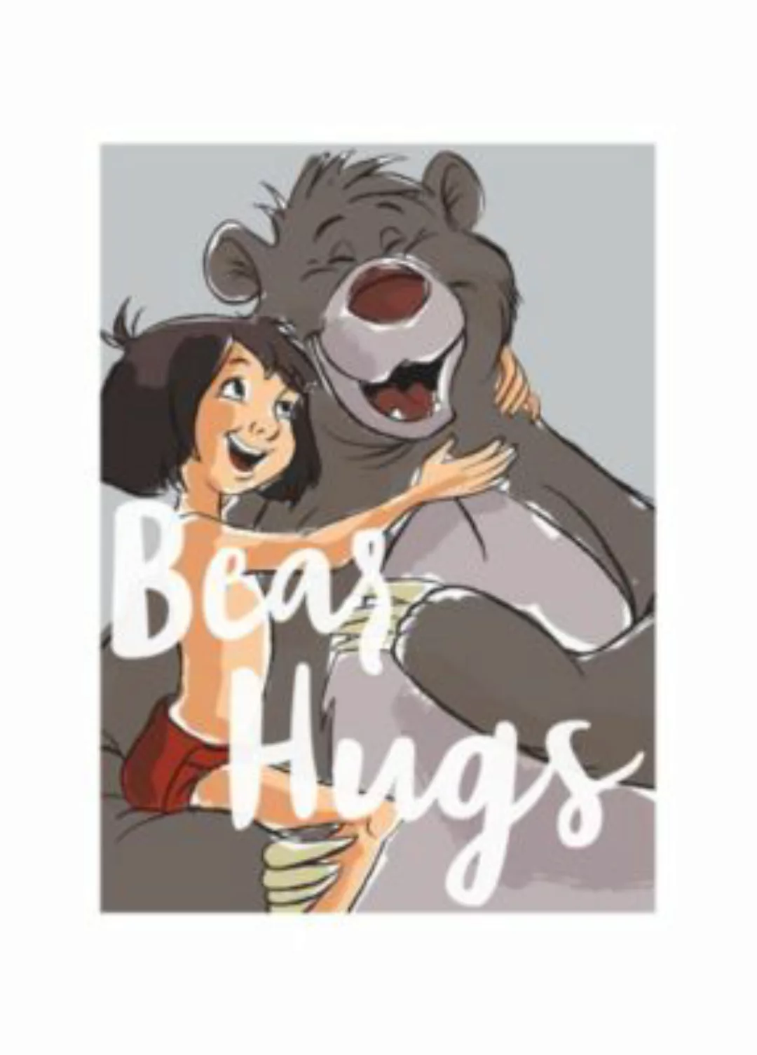KOMAR Wandbild - Bear Hug - Größe: 50 x 70 cm mehrfarbig Gr. one size günstig online kaufen