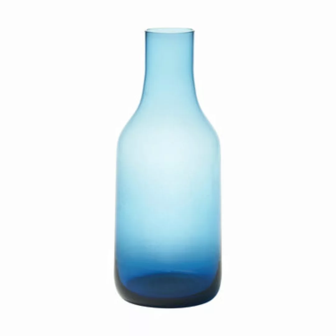 Karaffe Bottiglia glas blau / H 27 cm - Bitossi Home - Blau günstig online kaufen