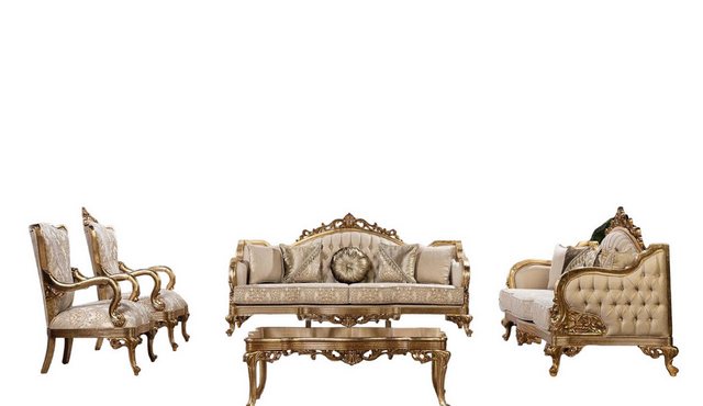 JVmoebel Sofa, Sofa Set Sofagarnitur 4tlg. Couchtisch Luxus Wohnzimmer Klas günstig online kaufen