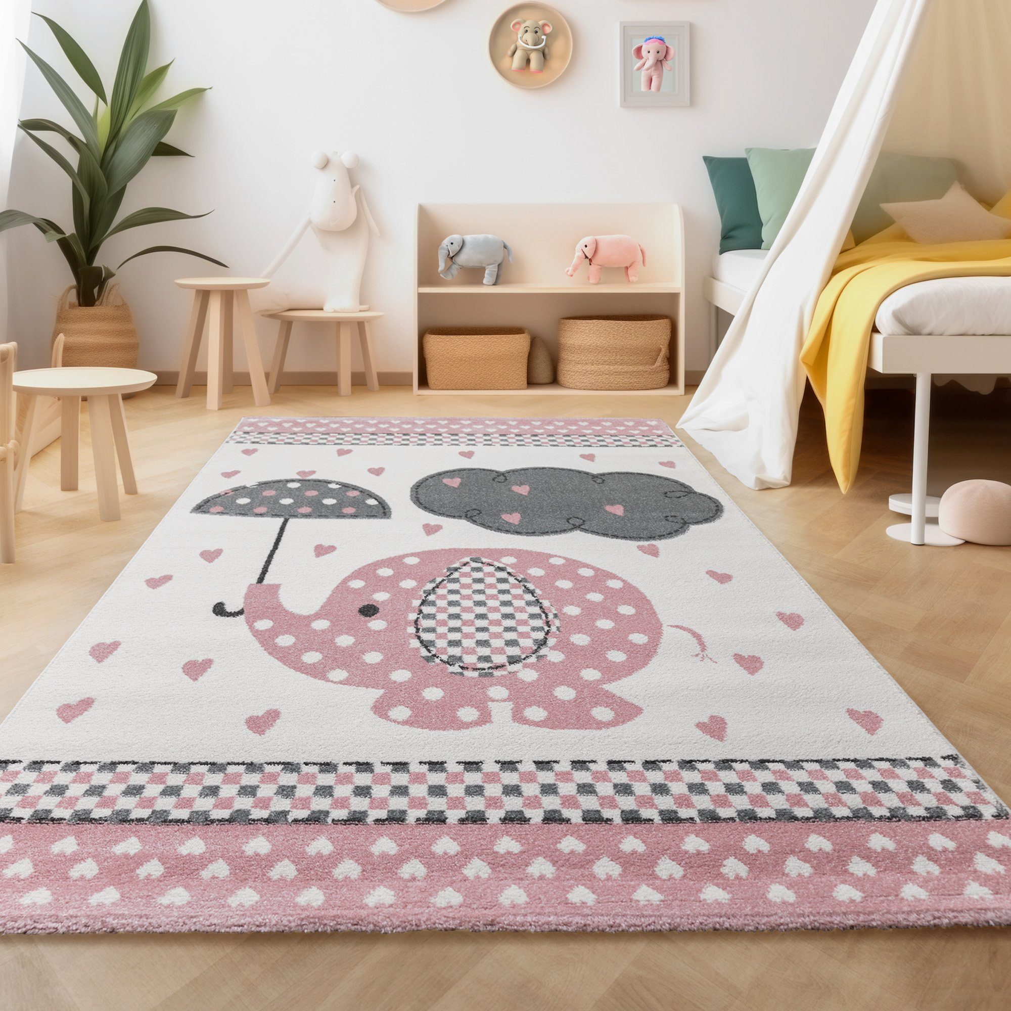 SIMPEX24 Teppich Elefant Design, Rechteckig, Höhe: günstig online kaufen