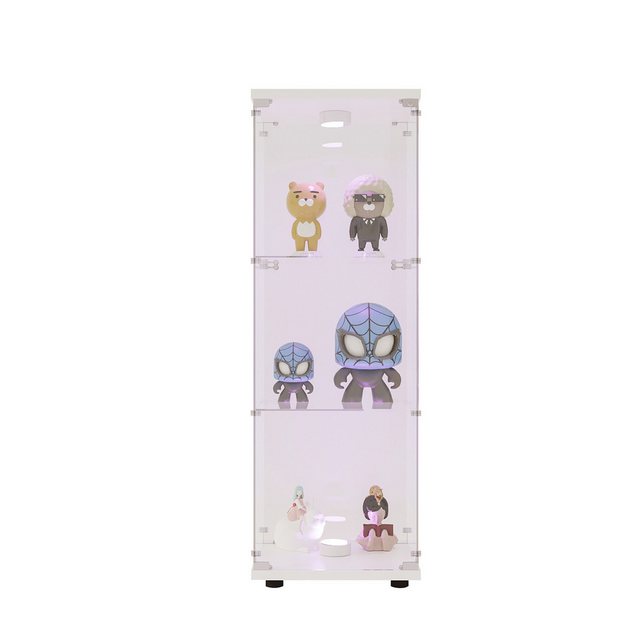 FUROKOY Glasvitrine Standvitrine, Modern Glas Vitrinenschrank mit Beleuchtu günstig online kaufen