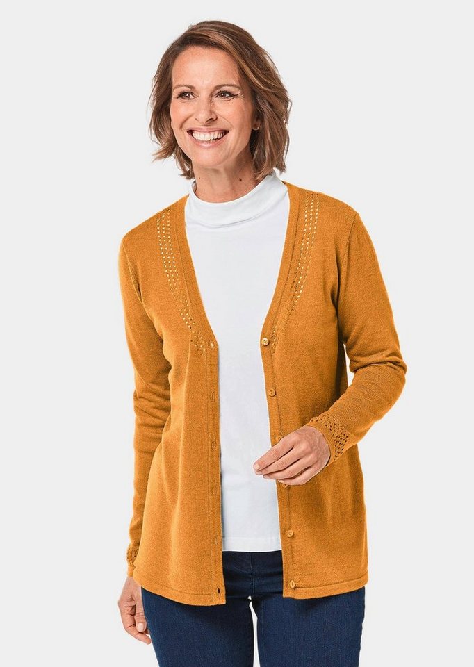 GOLDNER Strickjacke Ajourstrickjacke günstig online kaufen