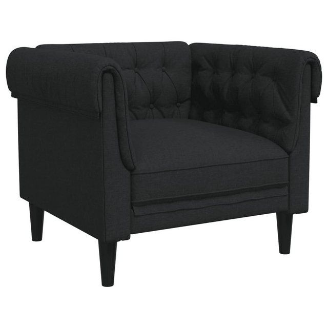 vidaXL Chesterfield-Sofa, Chesterfield-Sessel Schwarz Stoff günstig online kaufen