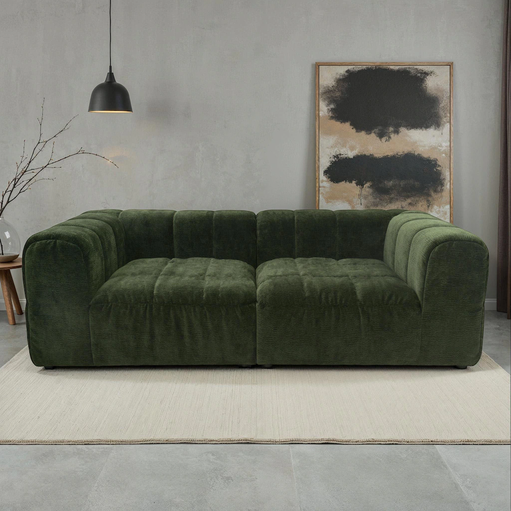 DOMO collection Big-Sofa "800019 Megasofa in 2 Breiten, Kassettensteppung, günstig online kaufen