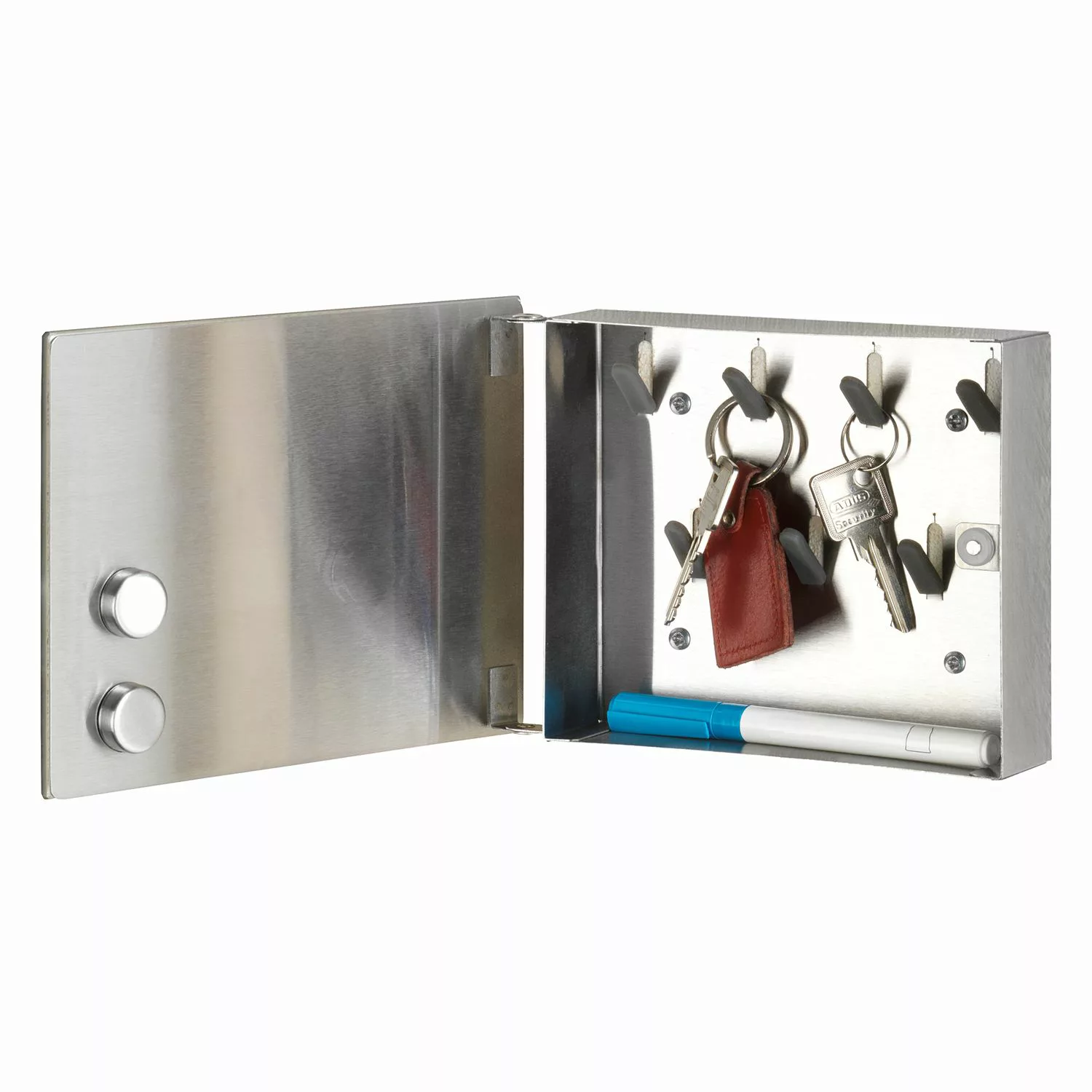 WENKO Schlüsselkasten Spiegel 20 x 15 cm, magnetisch silber günstig online kaufen