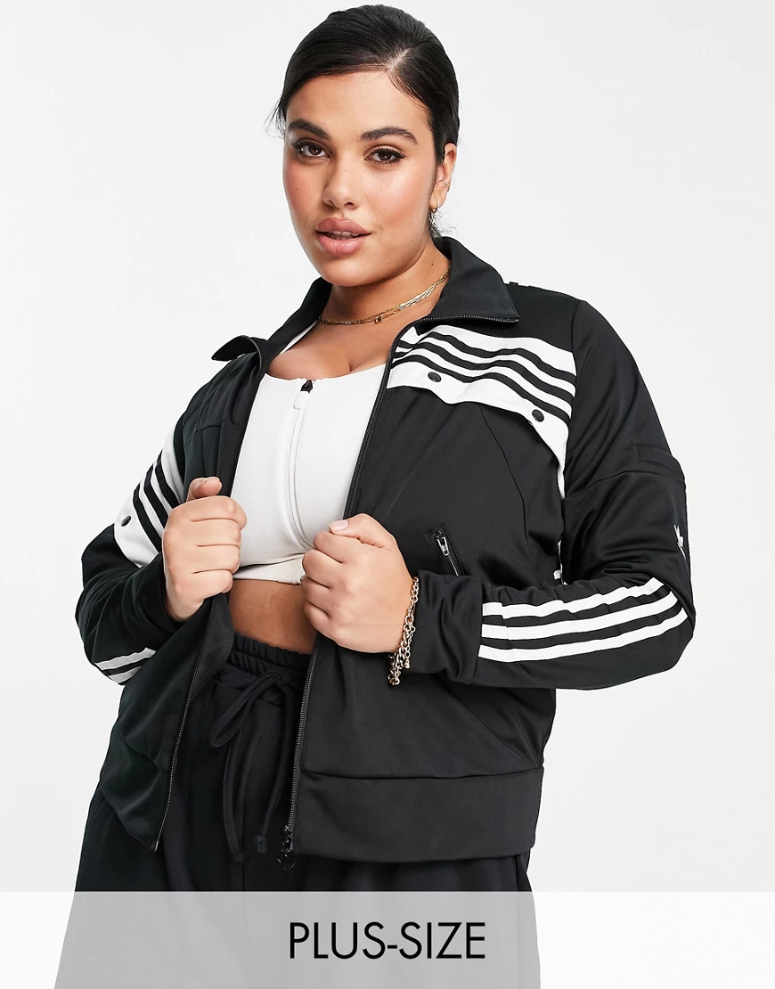 adidas Originals Plus Size x Danielle Cathari – Trainingsoberteil in Schwar günstig online kaufen