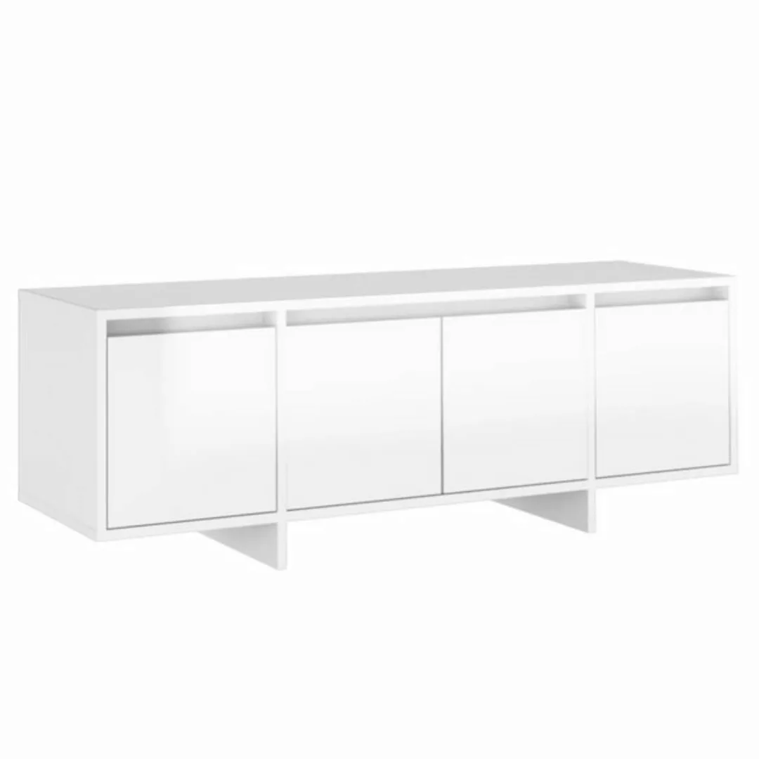 vidaXL TV-Schrank TV-Schrank Hochglanz-Weiß 120x30x40,5 cm Spanplatte Lowbo günstig online kaufen