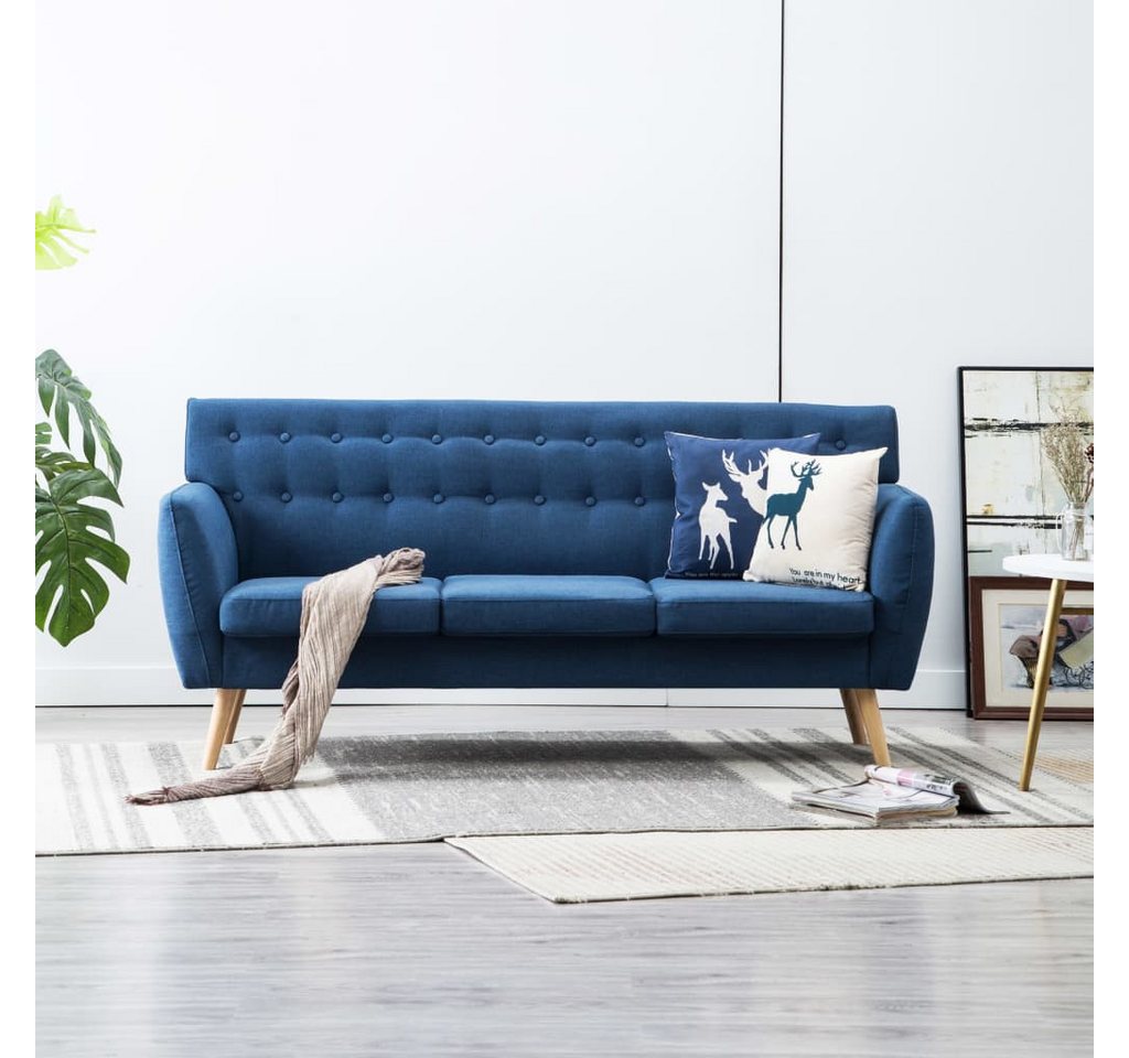 3-sitzer-sofa Stoffbezug 172x70x82 Cm Blau günstig online kaufen