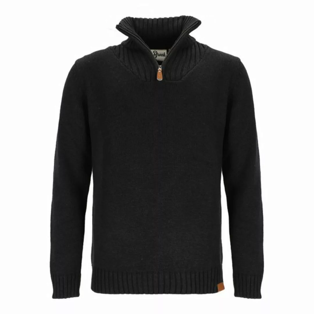 tomBrook Troyer Herren Strickpullover Uni - Pullover mit Stehkragen und Rei günstig online kaufen