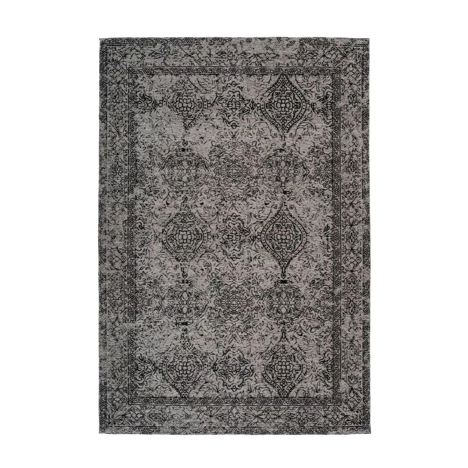 MeGusta Vintage Teppich Grau Schwarz Design Orientalisch Baumwolle 80 x 150 günstig online kaufen