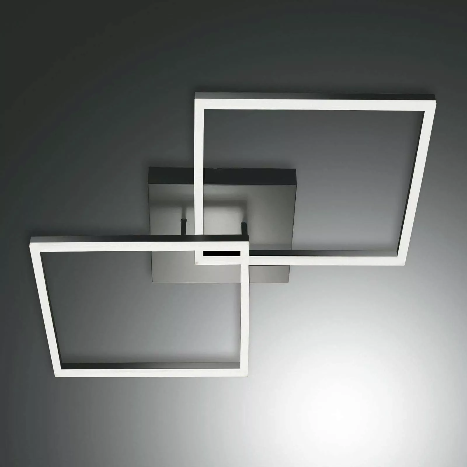 LED-Deckenleuchte Bard 65x65 cm, 2-flg. anthrazit günstig online kaufen