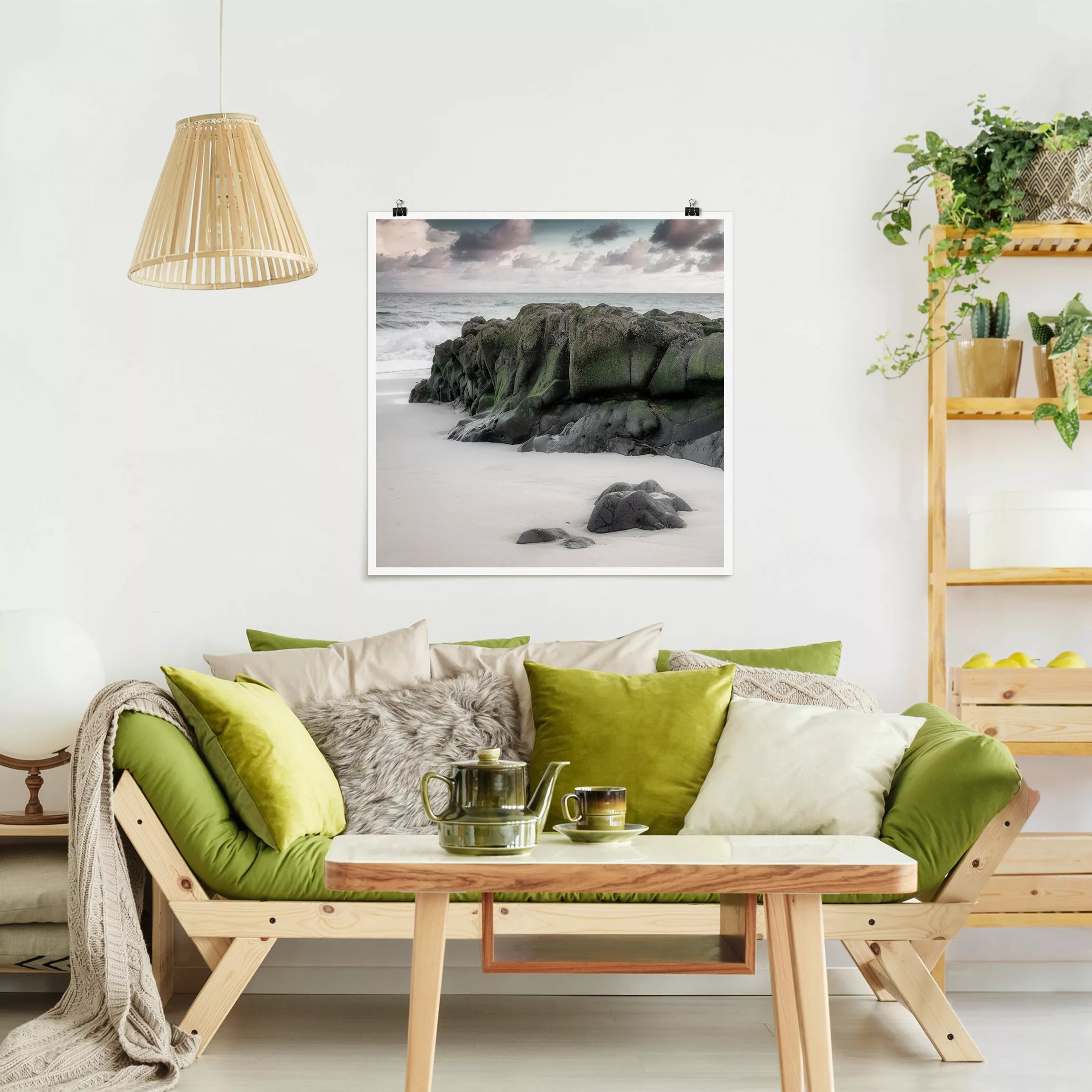 Poster Felsen am Strand günstig online kaufen