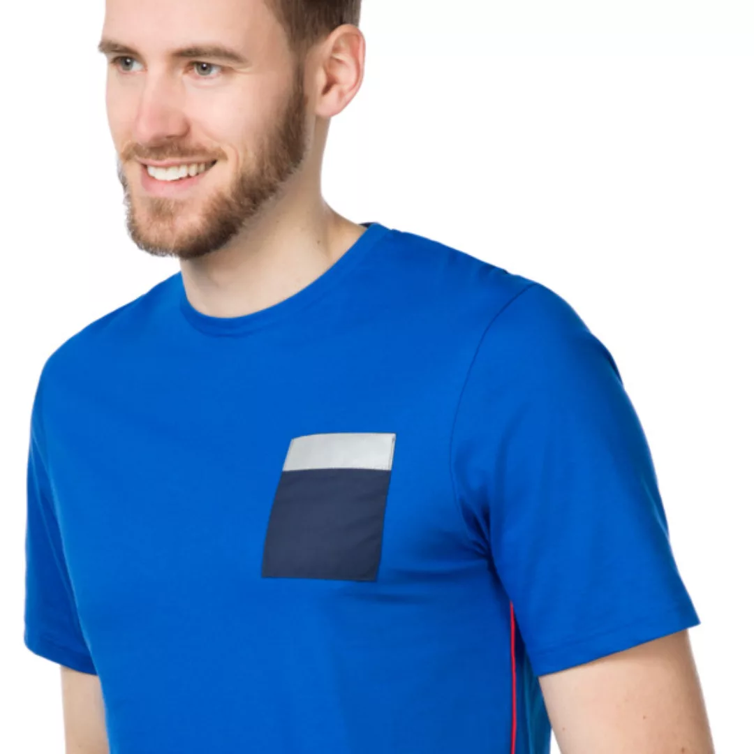 T-shirt Rundhals Mit Reflektor Und Brusttasche -Bikepocket günstig online kaufen