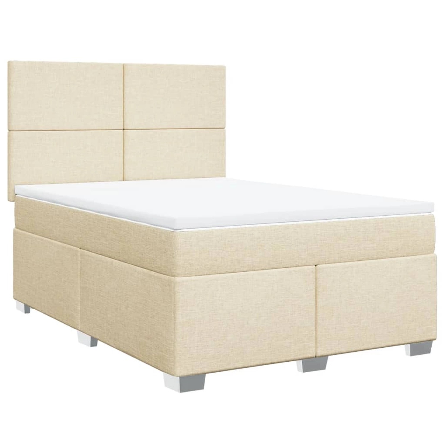 vidaXL Boxspringbett mit Matratze Creme 160x200 cm Stoff2103973 günstig online kaufen