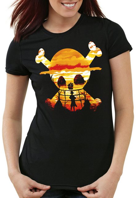 style3 T-Shirt Pirate Sunset one piece japan anime luffy manga monkey ruffy günstig online kaufen