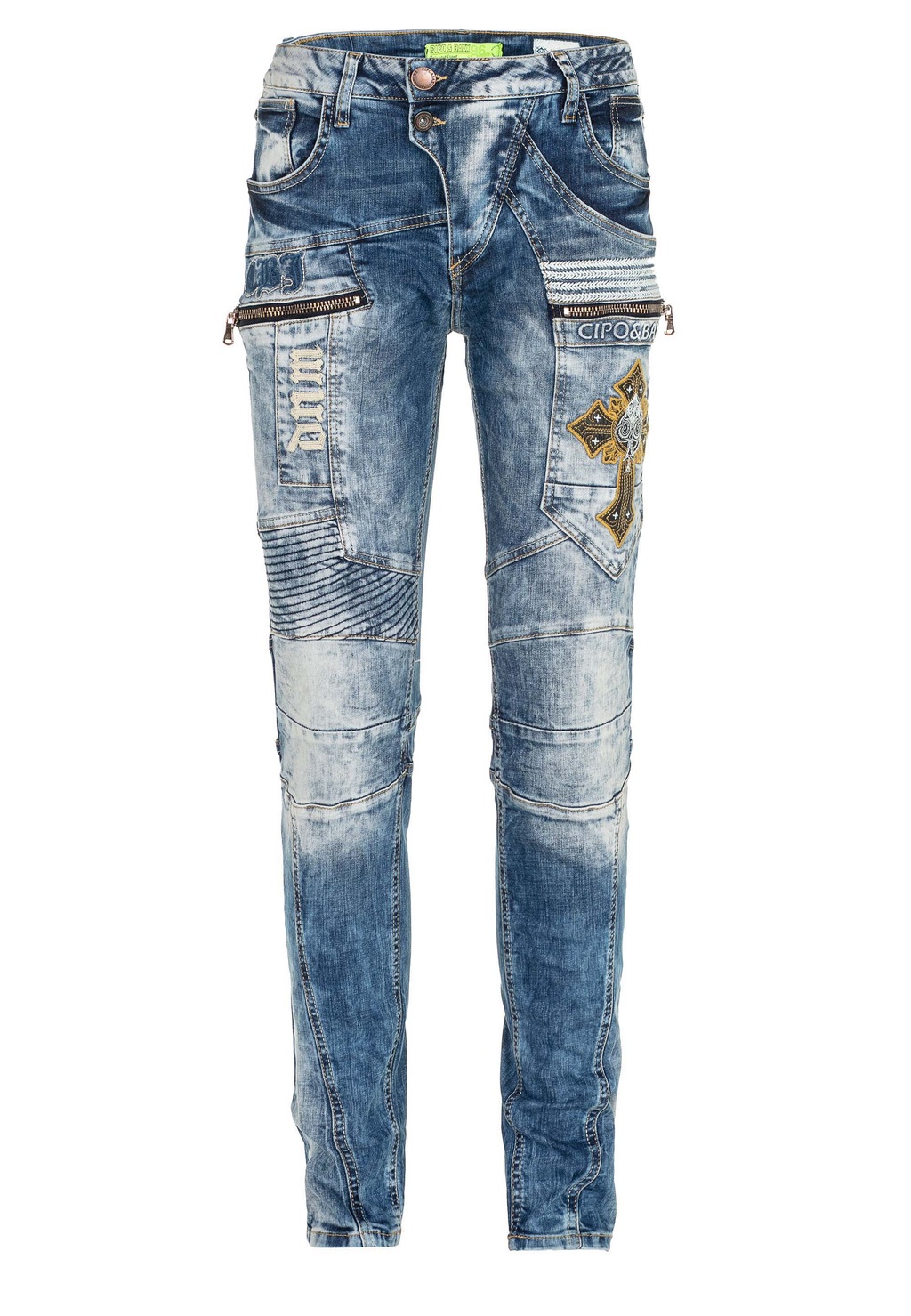 Cipo & Baxx Bequeme Jeans, im Biker-Stil in Straight Fit günstig online kaufen