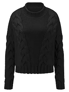 Pullover Stehkragen Peter Hahn schwarz günstig online kaufen