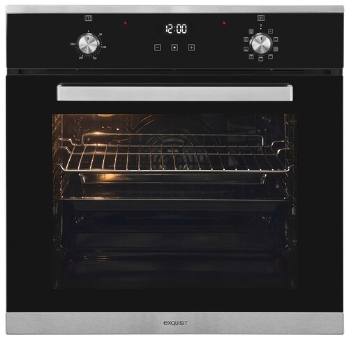 exquisit Backofen »EBE76-9-H-020 inox«, mit 1-fach-Teleskopauszug günstig online kaufen