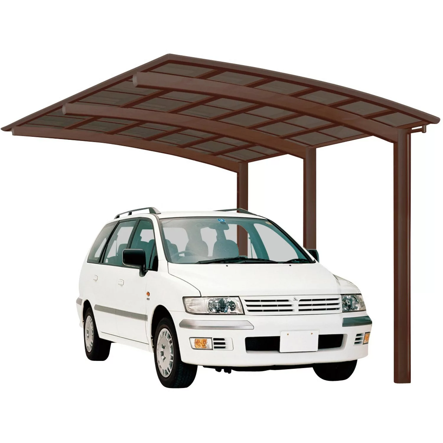 Ximax Alu Carport Portoforte Typ 110 Mattbraun XS 241 x 556 cm Sonderfertig günstig online kaufen