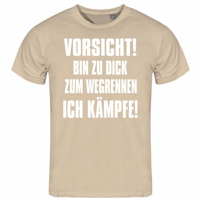 deinshirt Print-Shirt Herren T-Shirt Vorsicht bin zu dick zum wegrennen ich günstig online kaufen