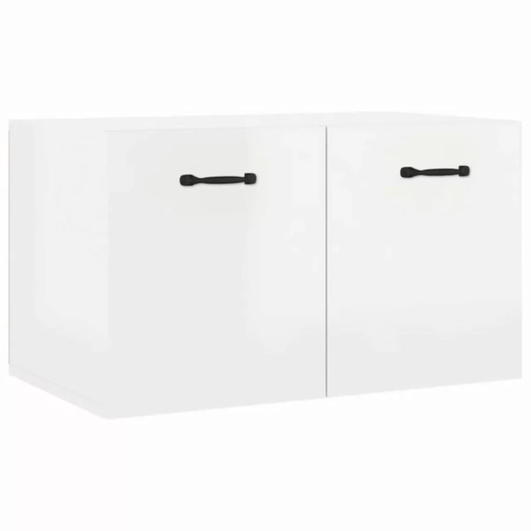 vidaXL Fächerschrank Wandschrank Hochglanz-Weiß 60x36,5x35 cm Holzwerkstoff günstig online kaufen