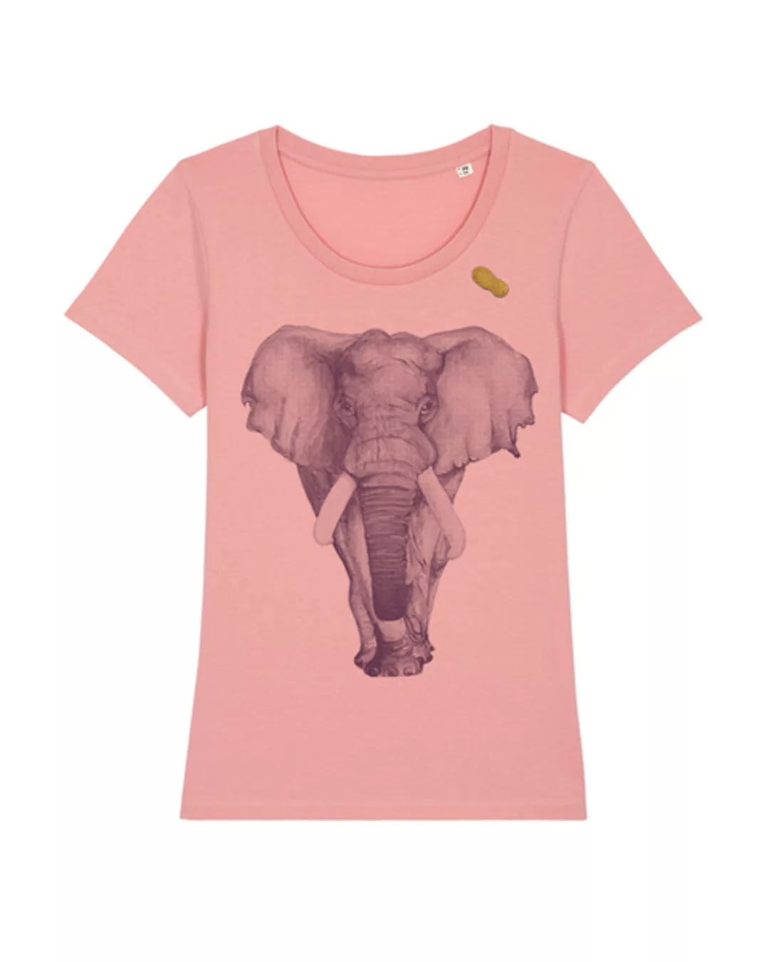 Elefant Mit Erdnuss | Broschenshirt Damen günstig online kaufen