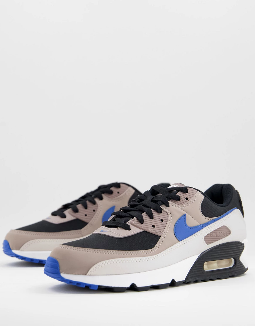 Nike – Air Max 90 – Sneaker in Stein und Blau-Neutral günstig online kaufen