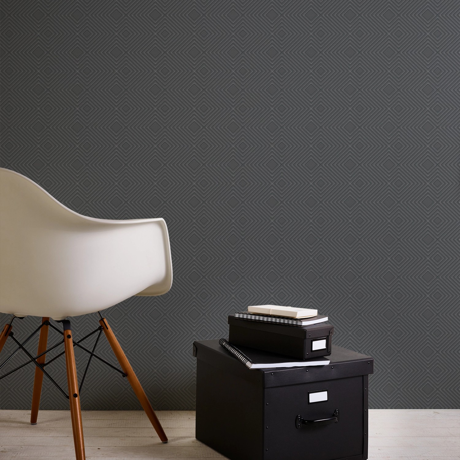 Bricoflor Geometrische Tapete in Grau Silber Glitzereffekt Wandtapete mit V günstig online kaufen
