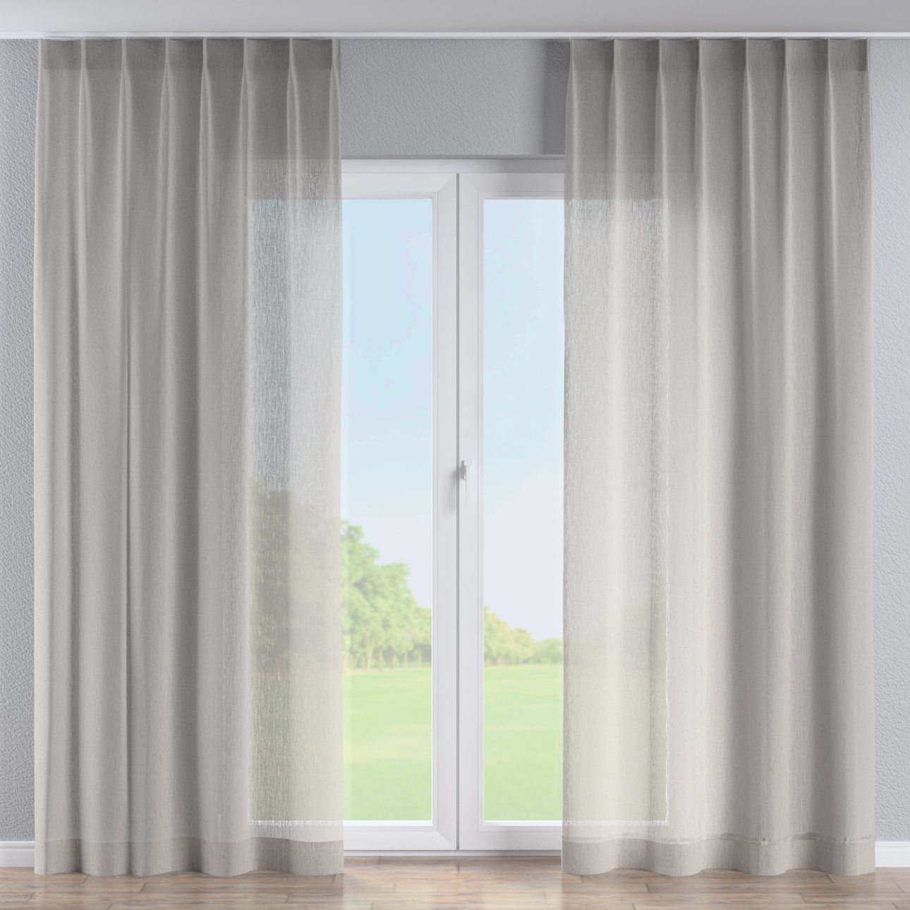 Vorhang mit flämischen 1-er Falten, hellbeige, Delicate Premium (144-59) günstig online kaufen