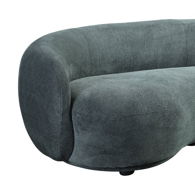 HOME DELUXE Sofa CASARA 258 x 72 x 128 cm, Webstoff Dunkelgrün I Modernes W günstig online kaufen