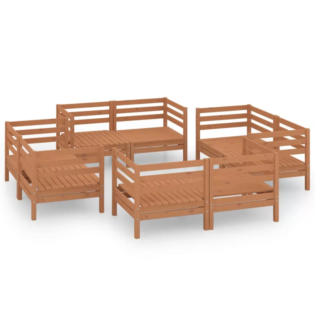 8-tlg. Garten-lounge-set Honigbraun Massivholz Kiefer günstig online kaufen