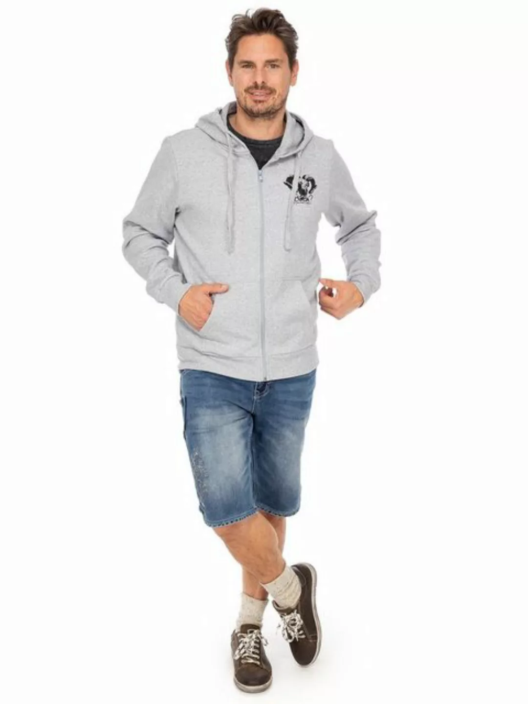 Hangowear Strickpullover Sweatjacke PAOLO hellgrau günstig online kaufen