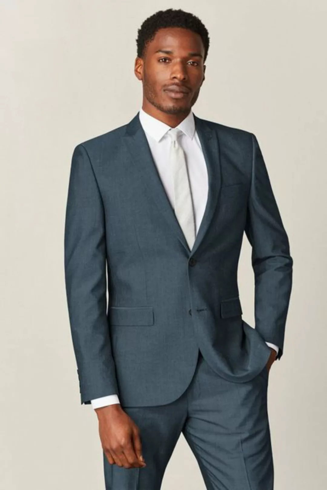 Next Baukastensakko Anzug mit zwei Knöpfen: Skinny Fit Jacke (1-tlg) günstig online kaufen