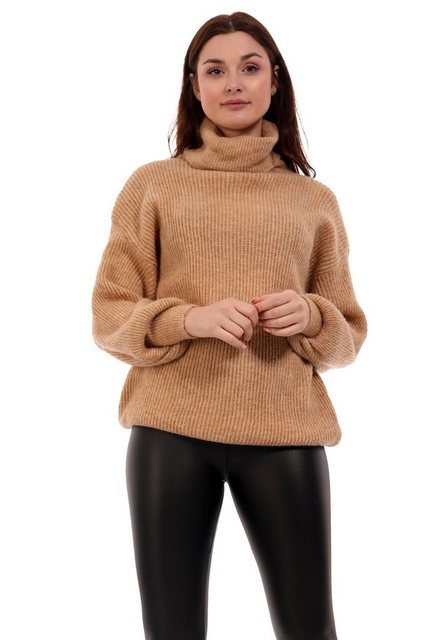 YC Fashion & Style Strickpullover Damen Winter Pullover Oversize mit Rollkr günstig online kaufen