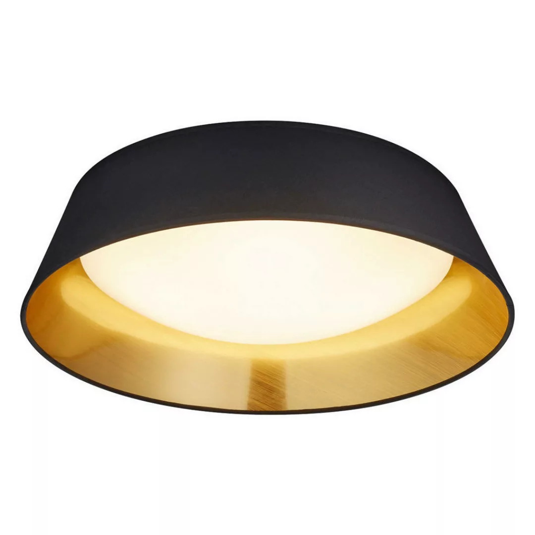 In Schwarz-Gold - runde LED-Deckenlampe Ponts günstig online kaufen