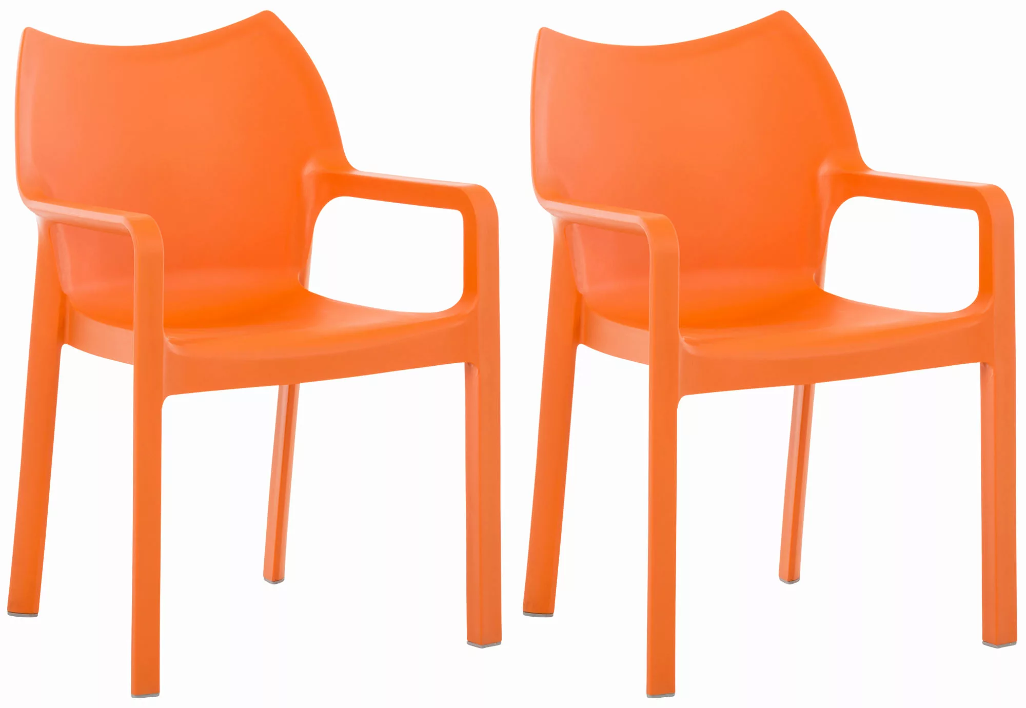 2er Set Stapelstuhl Diva Orange günstig online kaufen