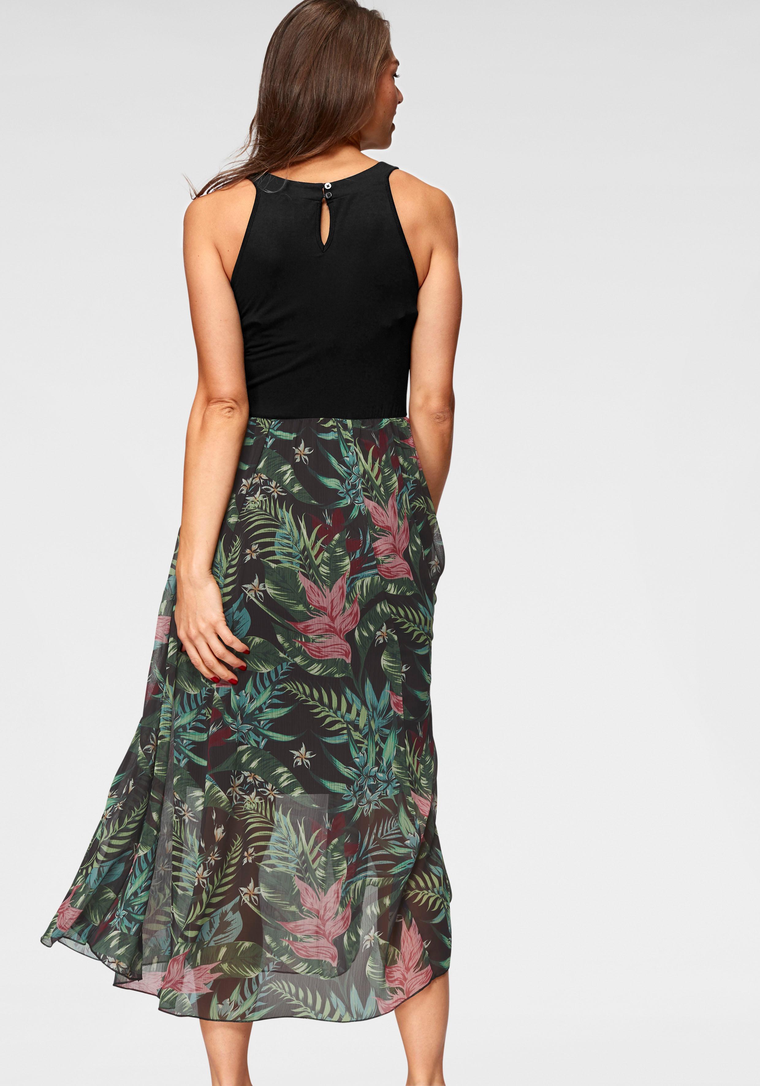 Aniston SELECTED Sommerkleid mit buntem Rockteil günstig online kaufen