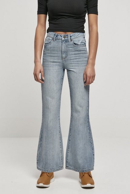 URBAN CLASSICS Bequeme Jeans Damen Ladies High Waist Flared Denim Pants (1- günstig online kaufen