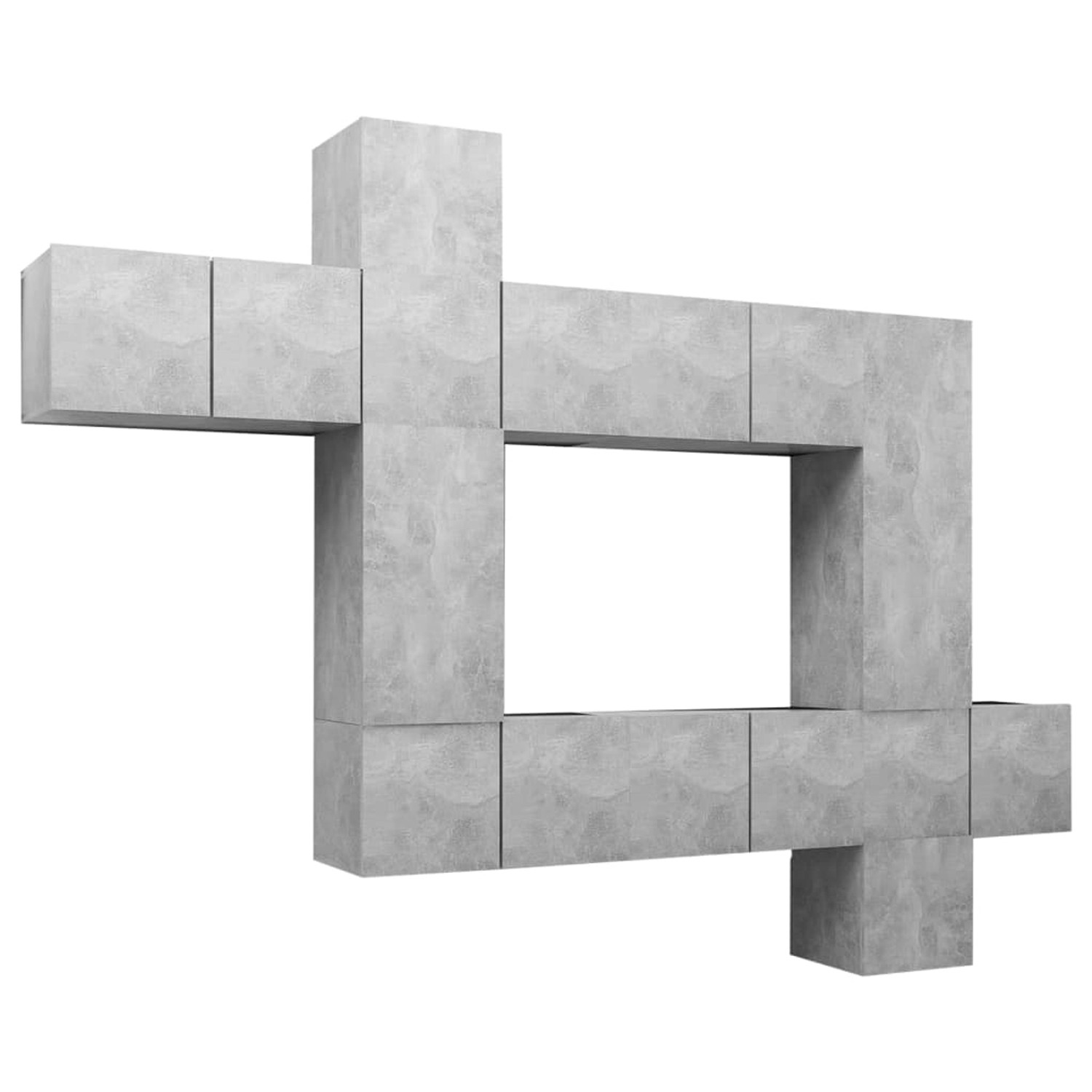 vidaXL 10-tlg. TV-Schrank-Set Betongrau Holzwerkstoff Modell 1 günstig online kaufen