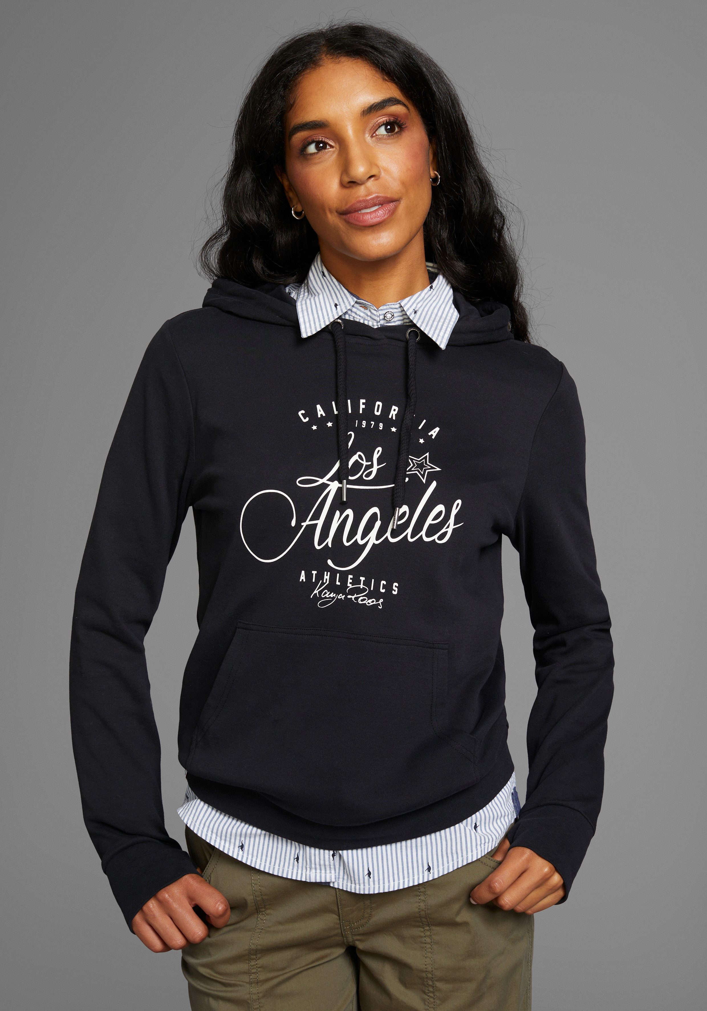 KangaROOS Kapuzensweatshirt mit Placement-Print günstig online kaufen