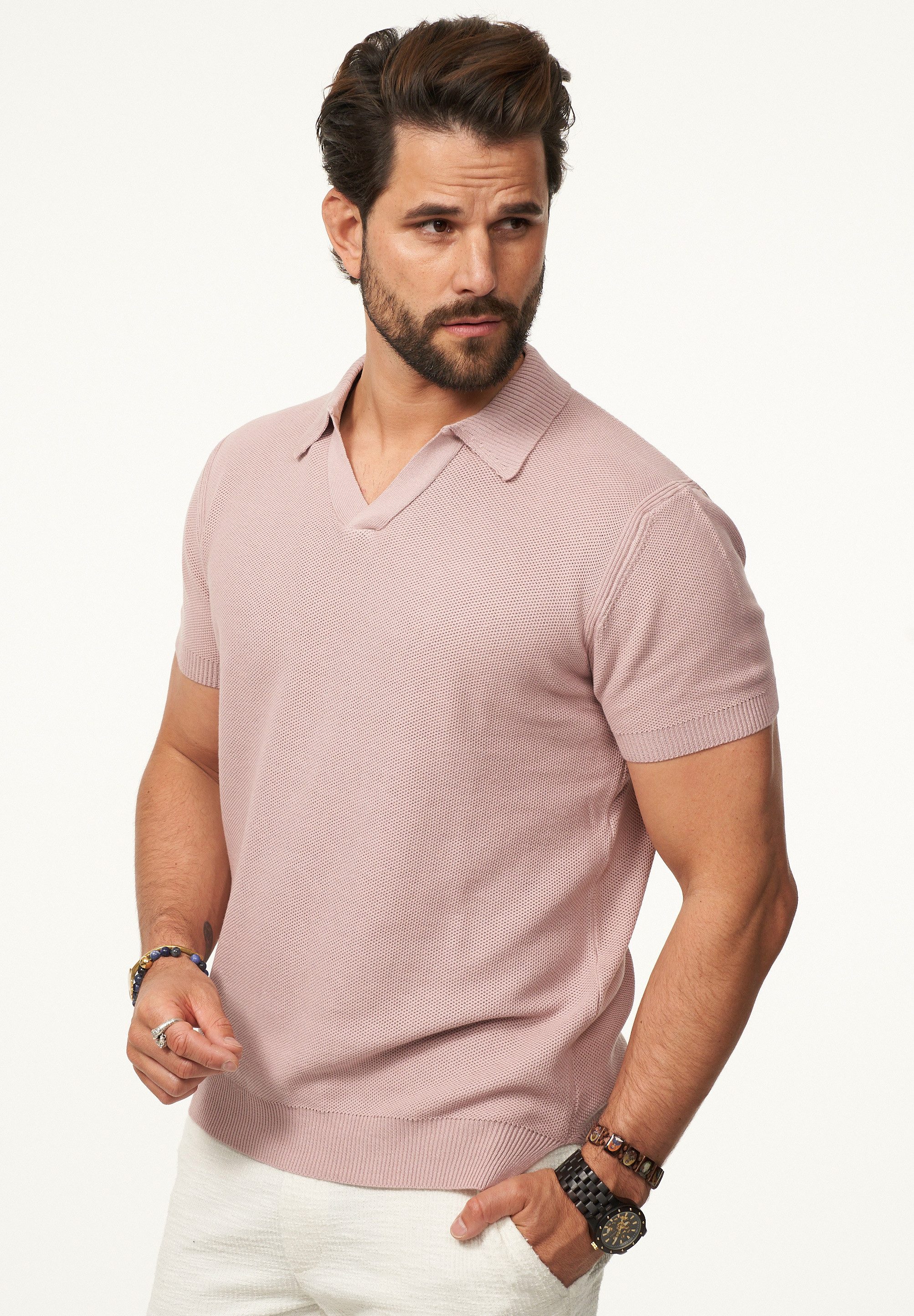 SOULSTAR Poloshirt mit offenem Kragen Herren günstig online kaufen