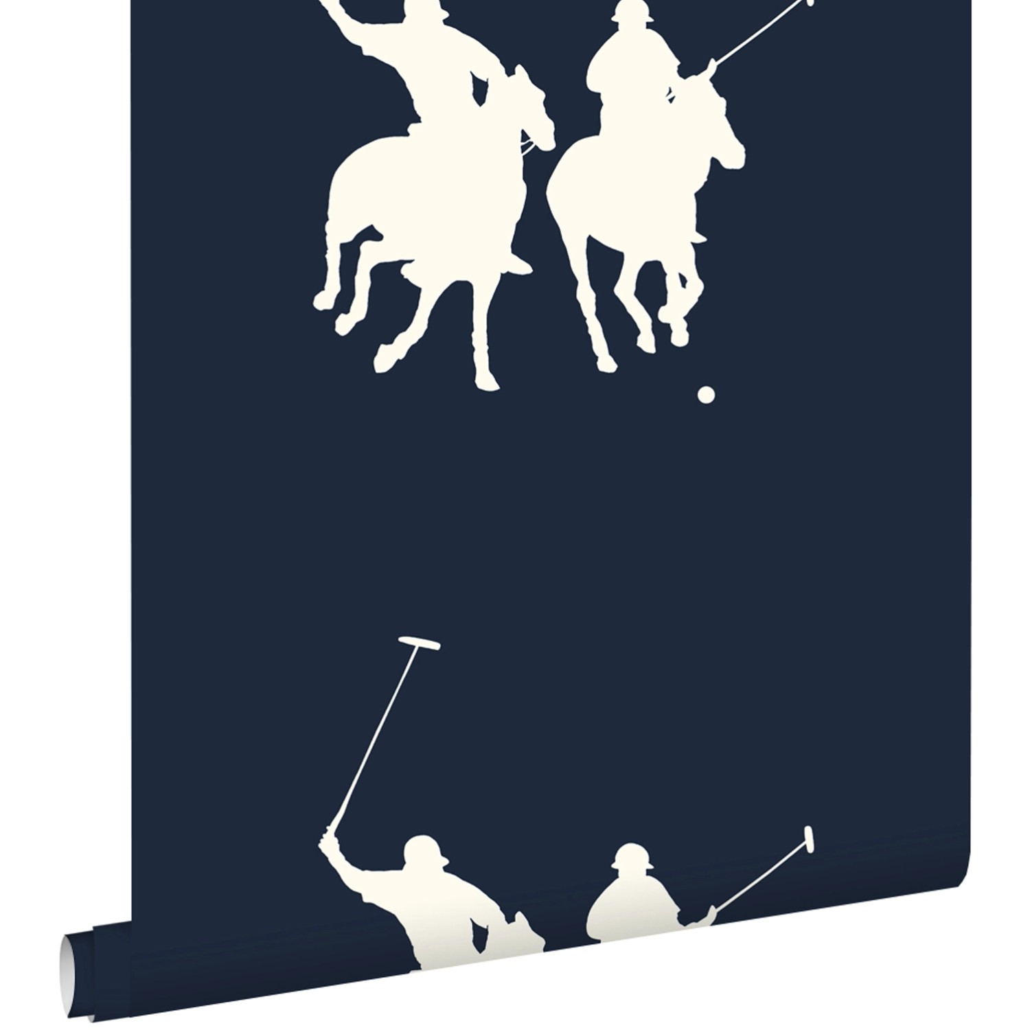ESTAhome Tapete Polospieler Marineblau 53 cm x 10,05 m 115628 günstig online kaufen