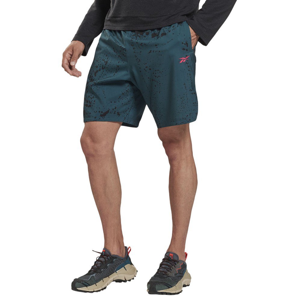 Reebok Workout Ready Aop Shorts Hosen M Midnight Pine günstig online kaufen